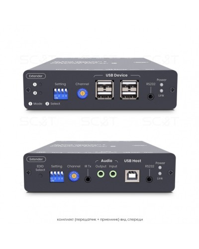 HDMI KVM удлинитель сигнала HDMI SC&T HKM01-4K6G в Таганроге Видеоусилители, Модуляторы, Делители Pintop.ru