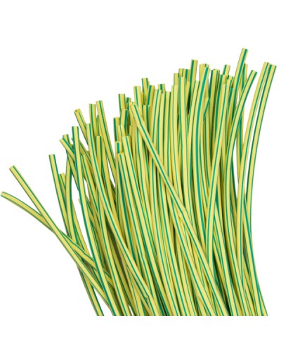 Термоусаживаемая трубка ТУТ нг 4/2 желто-зеленая в отрезках по 1м EKF PROxima (tut-4-yg-1m) в Таганроге Аксессуары для кабель-канала Pintop.ru