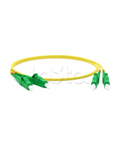 Патч-корд волоконно-оптический одномодовый SM 9/125 (OS2), LC/APC-LC/APC, duplex, LSZH, 2 м Hyperline FC-D2-9-LC/AR-LC/AR-H-2M-LSZH-YL в Таганроге Патч-корды оптические Pintop.ru