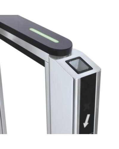 Передняя панель скоростного прохода PERCo-ST-11 со встроенным сканером штрихкода PERCo-FP11Q.1 в Таганроге Ограждения Pintop.ru