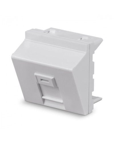 Вставка 45x45 (Mosaic) для 1 модуля формата Keystone Jack, угловая Cabeus (FP-A-45-1M) в Таганроге Модули Keystone Pintop.ru