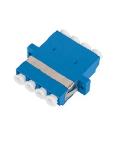 Адаптер NIKOMAX волоконно-оптический, соединительный, одномодовый, стандарта OS2, LC/UPC-LC/UPC, квадро, пластиковый, без шторки, с фланцами, синий, уп-ка 2шт. в Таганроге Проходные адаптеры и розетки оптические Pintop.ru