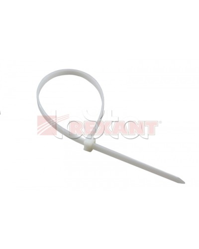 Хомут-стяжка нейлоновый, многоразовый 4x150 мм СКМ-150 белый (100шт/уп) REXANT 07-0159 в Таганроге Стяжки-хомуты Pintop.ru