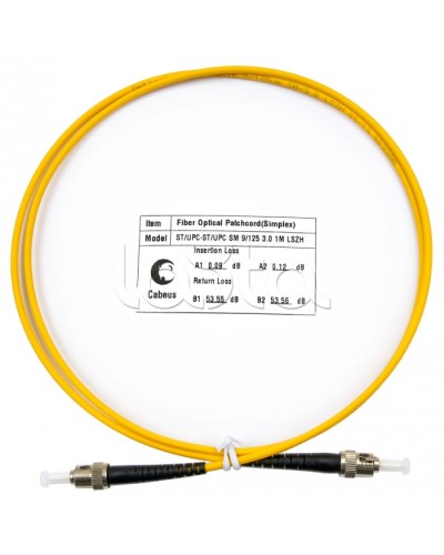 Шнур оптический simplex ST-ST 9/125 sm 1м LSZH Cabeus FOP(s)-9-ST-ST-1m в Таганроге Патч-корды оптические Pintop.ru