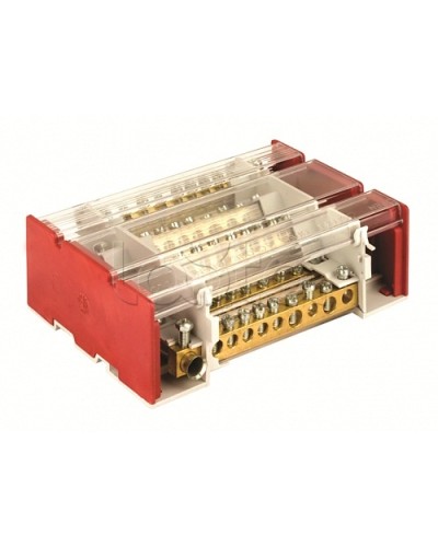 Блок распределительный на DIN рейку c выносной клеммой 4р 160А, 7х7мм 1х8мм 1х9мм 1х12мм DKC BD3160104 в Таганроге Аксессуары для стоек и шкафов Pintop.ru