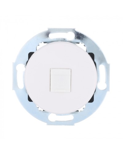 Розетка телефонная RJ-12 с накладкой (белый) Vintage (885504-1) в Таганроге Розетки компьютерные и телефонные Pintop.ru