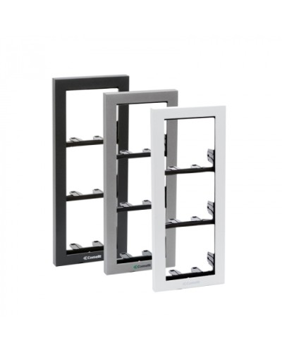 Рамка iKall на 3 модуля, антрацит Comelit в Таганроге Малоабонентные видеодомофоны Pintop.ru