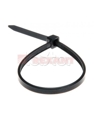 Хомут-стяжка нейлоновый 2.5х120 мм чёрный (100шт/уп) REXANT 07-0121 в Таганроге Стяжки-хомуты Pintop.ru