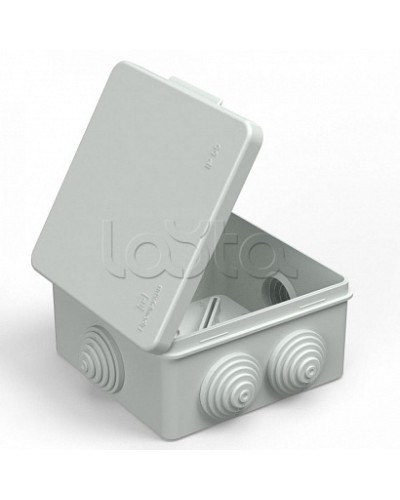 Коробка распределительная 40-03025 для прямого монтажа безгалогенная (HF) атмосферостойкая серая 100х100х50 (60шт/кор) Промрукав в Таганроге Распределительные коробки Pintop.ru