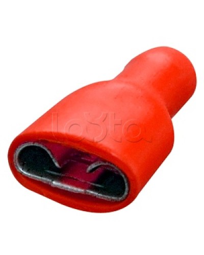 Клемма плоская полностью изолированная 0.5-1.5 мм² (КППИ гнездо - 6.6мм) (100шт/уп) REXANT 08-0612 в Таганроге Клеммные колодки Pintop.ru