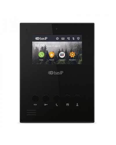 Видеодомофон BAS-IP AU-04LA BLACK в Таганроге Абонентские видеоустройства Pintop.ru