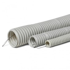 Труба гофр. тяжелая самозатух. ТГТ СЗПВХ 16 мм с зондом (100 м) ПожТехКабель 710-001