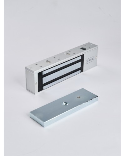 R-Lock RL-EM500-L0S - Электромагнитный замкок, 500кг, DC12/24B, цвет серебристый сатинированный алюминий RAL 7047 в Таганроге Электромагнитные замки Pintop.ru