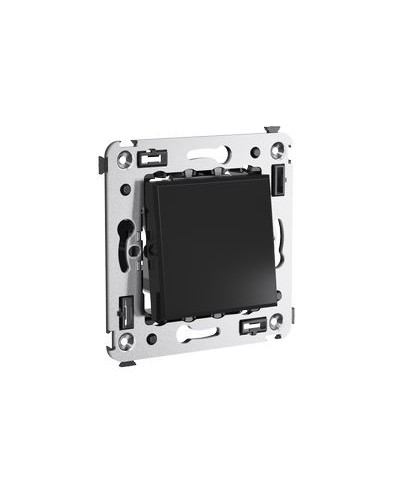 Выключатель одноклавишный в стену, Avanti, Черный квадрат DKC 4402103 в Таганроге Аксессуары для кабель-канала Pintop.ru