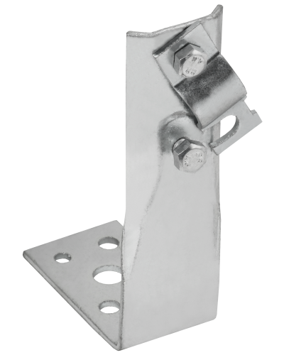 Держатель проводника круглого 6-10мм винтовой угловой h=60мм оцинкованная сталь IEK (ZDP87-11-1-16-60) в Таганроге Крепеж Pintop.ru