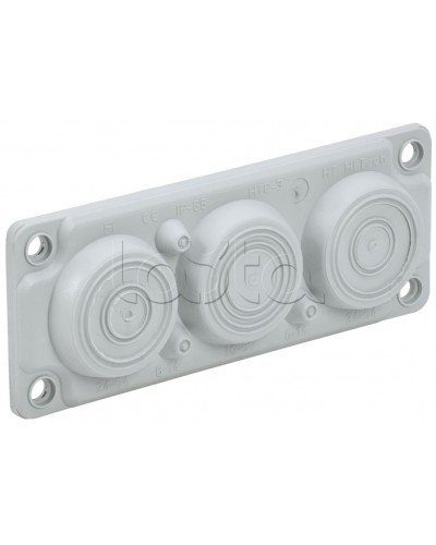 TITAN Ввод кабельный мембр. 6 отв. d=6-59мм IP65 серый IEK (TI-00D-MC-006-65) в Таганроге Аксессуары для стоек и шкафов Pintop.ru