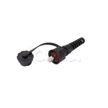 Индустриальный коннектор NIKOMAX RJ45/8P8C, Кат.6a (Класс Ea), 500МГц, покрытие 50мкд, экранированный, IP67, для одножильной витой пары, с защитной крышкой, черный NIKOMAX (NMC-RJ88RA50SA3-IS-BK)