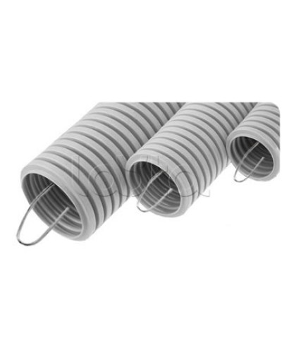 NR110 Усиленная двустен. труба ПНД гибкая, тип 750, SN16, с зондом, D110мм (50м) красный Экопласт (821110) в Таганроге Труба гофрированная Pintop.ru