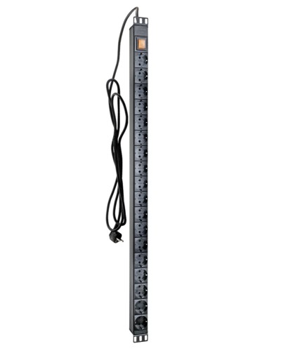 Блок распределения питания базовый вертикальный Eurolan (60A-62-01-18BL) в Таганроге Блоки розеток Pintop.ru