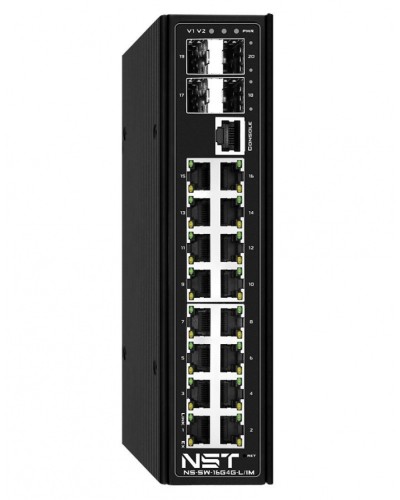 NST NS-SW-16G4G-PL/IM Промышленный управляемый L2+ HiPoE коммутатор Gigabit Ethernet на 16 GE RJ45 PoE + 4 GE SFP порта в Таганроге Коммутаторы Pintop.ru