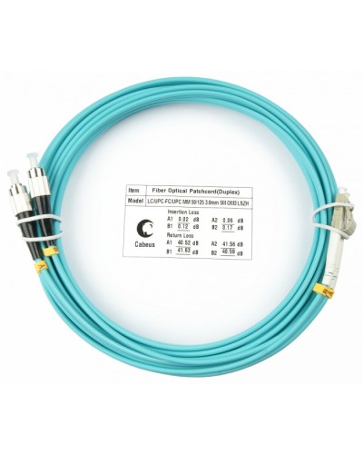 Шнур оптический duplex LC-FC 50/125 mm OM3 7м LSZH Cabeus FOP-50-LC-FC-7m в Таганроге Патч-корды и пигтейлы Pintop.ru