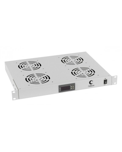 Панель вентиляционная с 4 вентиляторами с цифровым термодатчиком Cabeus JG03t в Таганроге Вентиляторные модули Pintop.ru