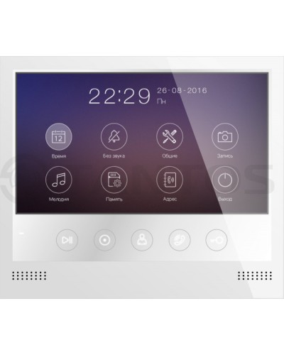 Монитор цветного видеодомофона формата AHD с сенсорными кнопками и возможностью записи фото или видео по вызову на microSD карту Tantos Selina HD M в Таганроге Абонентские видеоустройства Pintop.ru