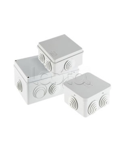 Экопласт JBS070 Коробка распред. о/п, 70х70х40мм 6 вых., IP44 белый в Таганроге Распределительные коробки Pintop.ru