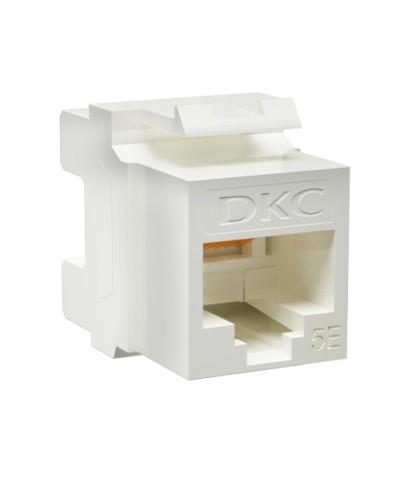 Модуль Keystone RJ45 CAT5E неэкранированный, 180 градусов, белый (форм-фактор A10) DKC RNK5EU180WH в Таганроге Модули Keystone Pintop.ru