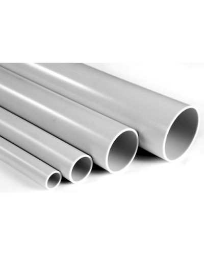Труба гладкая ПВХ жесткая легкая диам 20, цвет серый (3м) Экопласт 30020 в Таганроге Гладкая труба Pintop.ru