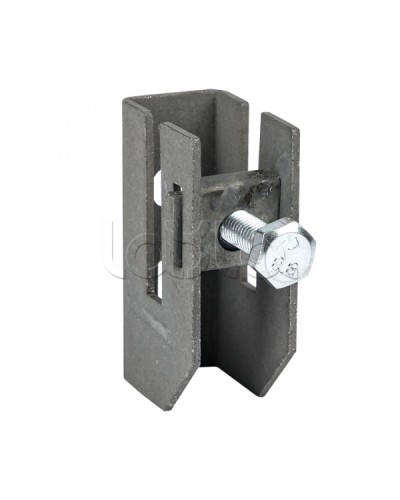 Держатель для полосы толщиной до 8мм с фикс. болтом, HZ EKF PROxima (lp-d2312) в Таганроге Монтажные материалы Pintop.ru