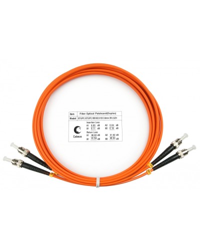 Шнур оптический duplex ST-ST 62,5/125 mm 3м LSZH Cabeus FOP-62-ST-ST-3m в Таганроге Патч-корды оптические Pintop.ru