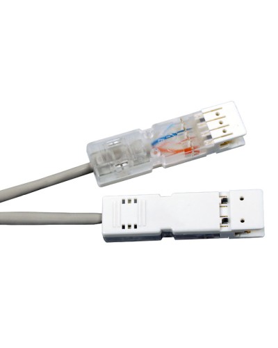 Патч-корд 110 тип-110 тип, 2 пары, Cat.5, LSZH, 2 м серый Hyperline PC-110-110-2P-C5-2M-LSZH-GY в Таганроге Патч-корды и пигтейлы Pintop.ru