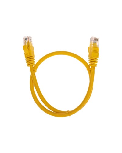 Патч-корд U/UTP, CAT 6, RJ45-RJ45, 26AWG, LSZH, желтый, 0,5м REXANT 02-0295-05 в Таганроге Патчкорды (медные) Pintop.ru