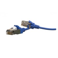 Патч-корд S/FTP Hyperline (PC-LPT-SFTP-RJ45-RJ45-C6-1M-LSZH-BL)