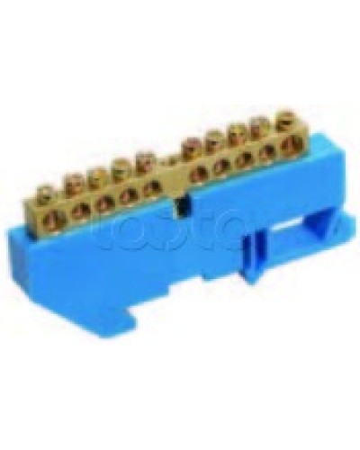 Шина нулевая в комбинированном DIN-изоляторе типа «Стойка» ШНИ-8x12-16-КС-С IEK YNN10-812-16DP-K07 в Таганроге Клеммные колодки Pintop.ru