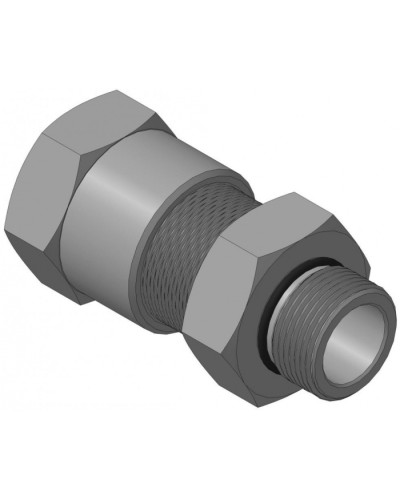 Кабельный ввод для бронированного кабеля с уплотнением внутренней оболочки кабеля резьбой G3/4, внешним диаметром кабеля D=18-22 мм и проходным диаметром кабеля d=8-12 мм Спектрон КВБ-22/12-Н-G3/4 в Таганроге Аксессуары для кабель-канала Pintop.ru