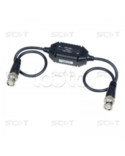 Изолятор коаксиального кабеля (AHD/CVI/TVI) для защиты от искажений по земле SC&T GL001HDP в Таганроге Видеоусилители, Модуляторы, Делители Pintop.ru