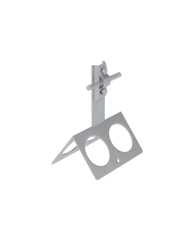 Коньковый держатель болтовой с широким основанием для прутка Ø 5-10 мм H100 мм INOX304 КМ-Профиль (BKDB-H100-D5-10 INOX304) в Таганроге Монтажные материалы Pintop.ru