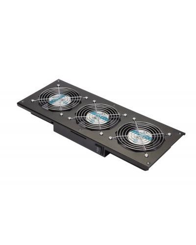 Eurolan Модуль вентиляторный потолочный, 3 вентилятора, термореле, 3 положения, черный (60A-90-11-30BL) в Таганроге Вентиляторные модули Pintop.ru