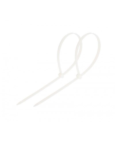 Стяжка нейлоновая неоткрывающаяся, безгалогенная (halogen free) 300x4мм, белая (100 шт) в Таганроге Стяжки-хомуты Pintop.ru