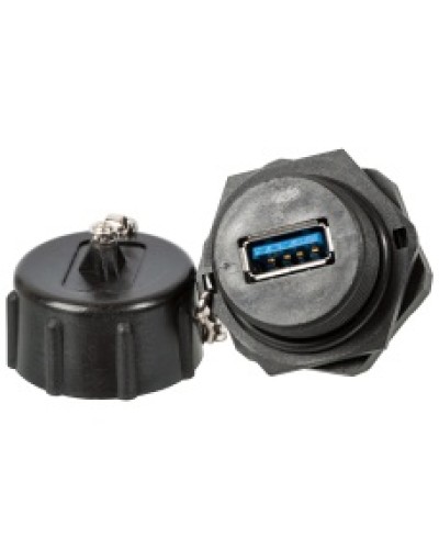 ндустриальный соединительный модуль USB 3.0, IP67, с крышкой LANMASTER (LAN-OK-USB30/180-WP) в Таганроге Коммутационные изделия Pintop.ru