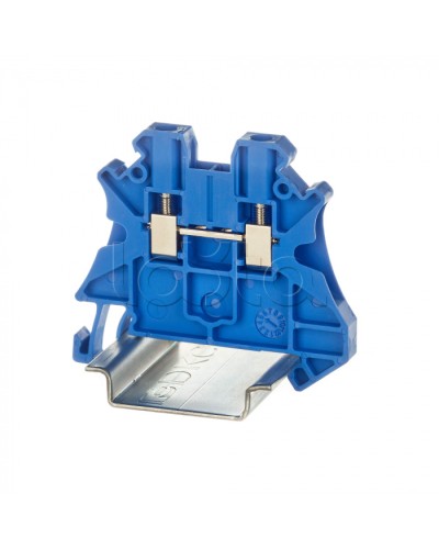 Клемма проходная, винтовой зажим, 2.5 кв.мм, синяя DKC (TUR-2.5-BU) в Таганроге Аксессуары для стоек и шкафов Pintop.ru