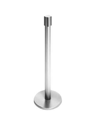 Стойка ограждения передвижная с ремнем (2 метра черный с тормозом) Oxgard ВЗР2387.05 в Таганроге Ограждения Pintop.ru