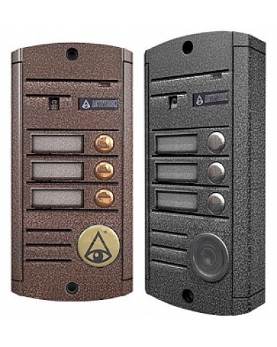 Видеопанель вызывная накладная на 3 абонента Activision AVP453 (PAL, медь) в Таганроге Вызывные видеопанели малоабонентные Pintop.ru