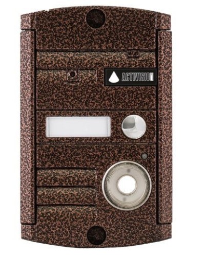 Видеопанель вызывная накладная цветная на 1 абонента Activision AVP-451 (PAL, медь) в Таганроге Вызывные видеопанели малоабонентные Pintop.ru