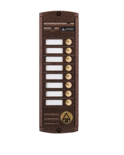 Видеопанель вызывная накладная цветная на 8 абонентов Activision AVP-458 (PAL, медь) в Таганроге Вызывные видеопанели малоабонентные Pintop.ru