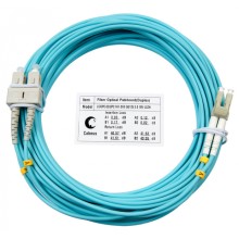 Шнур оптический duplex LC-SC 50/125 mm OM3 15м LSZH Cabeus FOP-50-LC-SC-15m