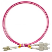 Шнур оптический duplex LC-SC 50/125 mm OM4 1,5м LSZH Cabeus FOP-50-OM4-LC-SC-1,5m