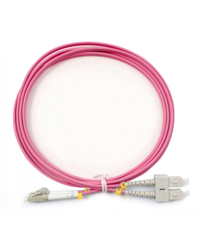 Шнур оптический duplex LC-SC 50/125 mm OM4 2м LSZH Cabeus FOP-50-OM4-LC-SC-2m в Таганроге Патч-корды оптические Pintop.ru